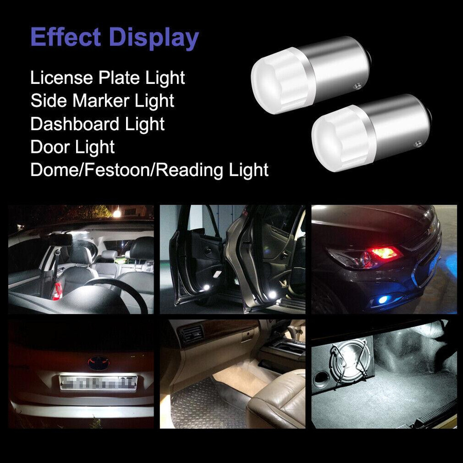 10 Stück XST Car LED-Glühbirnen BA9S T4W für Auto, Blau, 12V SMD LED-Anzeigelampe für Kennzeichenlampe, Innenleuchte und Side Wedge - Bild 4