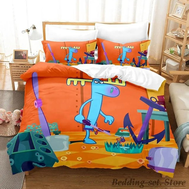Happy Tree Friends Bettwäscheset von Paslu, 3-teiliges Set mit Motiv-Druck in Orange, B/H: 264 x 228 cm - Bild 1