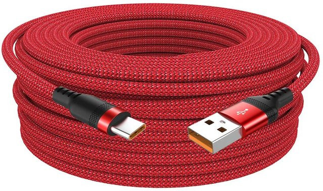 Knife Home USB Typ C Kabel 5A Super Schnelles Ladekabel und USB C Verlängerung für Android, Samsung, Xiaomi, Oppo, OnePlus, Farbe: Rot - Bild 1