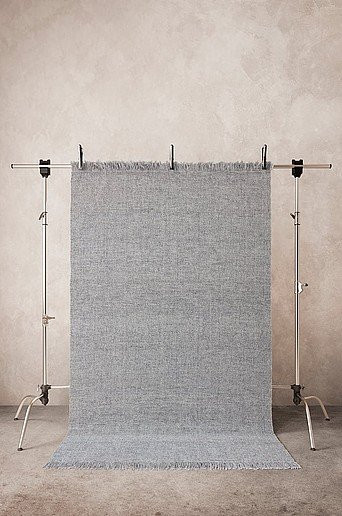 Jotex MONTUNA Flachgewebeteppich in Grau, rechteckig, minimalistisches Design aus Polyester für Wohnzimmer und Garten - Bild 1