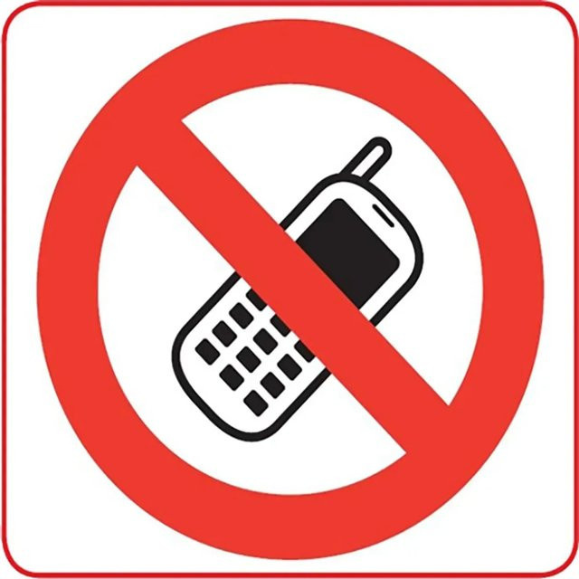 Conacord Aufkleber Kein Telefon, Farbe: Rot, Breite: 8,5 cm, Höhe: 8 cm - Bild 1