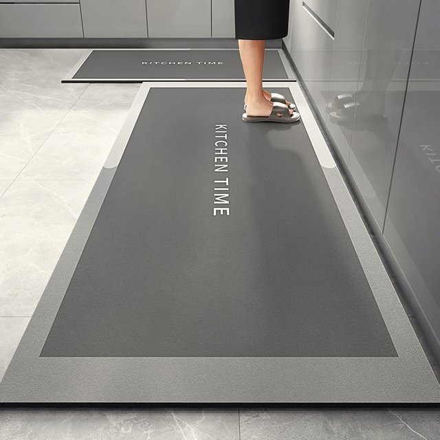 Yiran Furniture Kieselgur Küchenbodenmatte Set aus 2 Teilen, schnelltrocknend und rutschfest, Breite: 80 cm, Tiefe: 50 cm - Bild 1