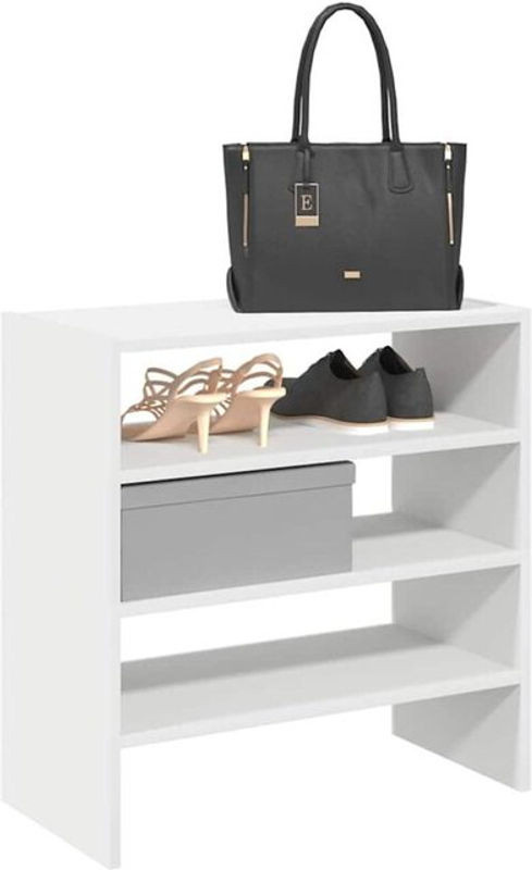Stapelbare Schuhregale 2er Set von Vidaxl in Weiß, B/T/H: 60 x 30 x 30,5 cm - Bild 1