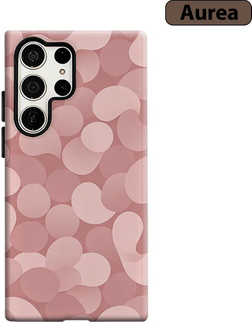 Stoßfeste Blob Handyhülle in Rosa für Samsung Galaxy S26 S25 S24 S23 Ultra Plus mit robuster Doppelschicht-Rückabdeckung - Bild 1