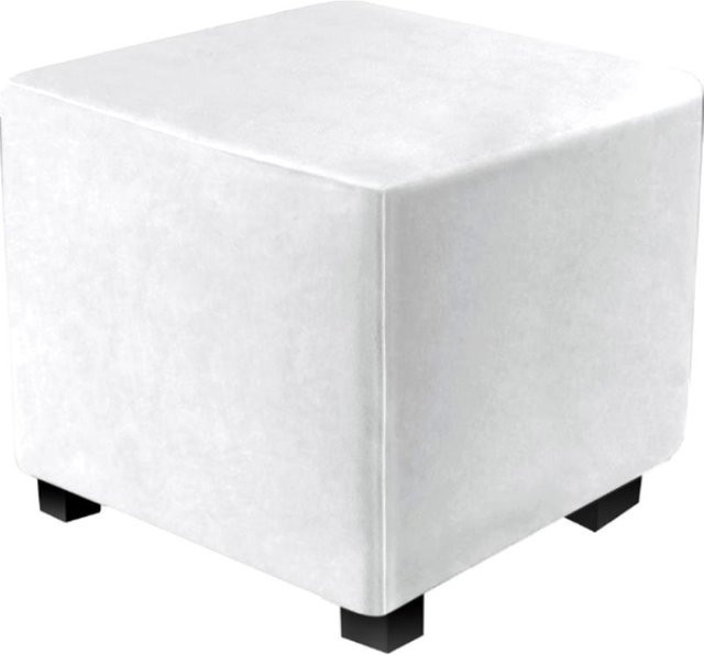 Yiran Furniture Eck-Ottomanenbezug aus dehnbarem Samt in Grau, Waschbarer Hockerbezug für Bankhocker - Bild 1