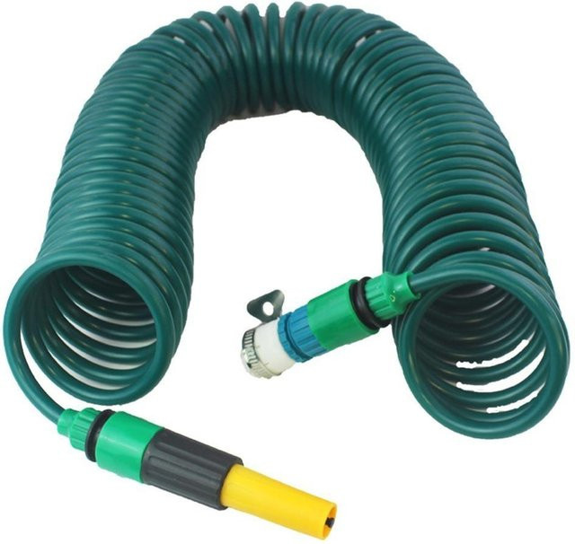 Industry&Com Flexibler Wasserschlauch mit einziehbarer Spule und Schnellanschluss, 5 m - Bild 1