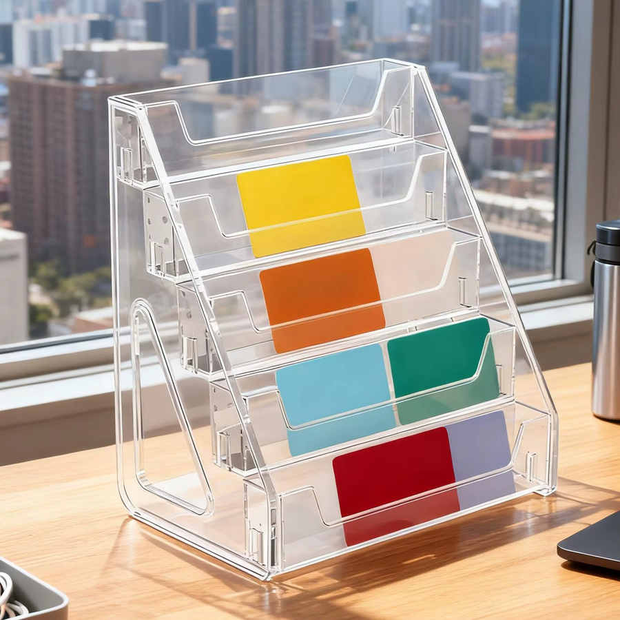 5-stufiger Kartenständer aus Acryl in Transparent für Sammelkarten, Fotos und Postkarten - Bild 2