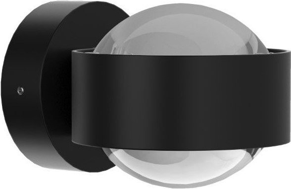 Top Light Puk Mini LED-Wandleuchte in Schwarz Matt mit warmweißem Licht (2700K) - Bild 1