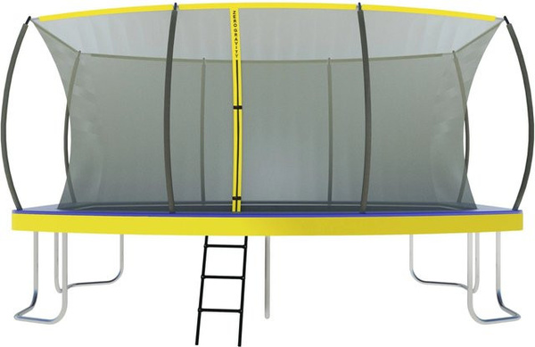 Zero Gravity Outdoor Trampolin mit Klappnetz, Leiter und Bodenanker, B/T: 457 x 305 cm