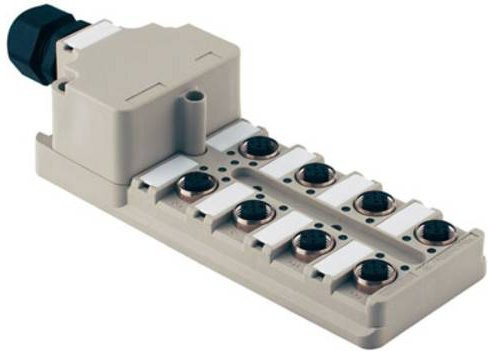 Weidmüller SAI-8-M 5P M12 Sensor/Aktorbox passiv, M12-Verteiler mit Metallgewinde, grau - Bild 1