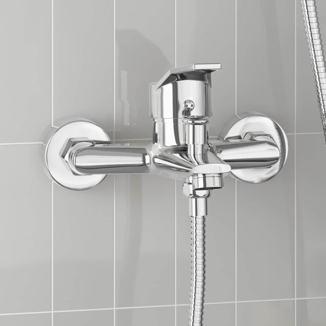 Yiwydaa Chrom Duscharmatur aus Messing G 1/2 Zoll in Silber - Bild 1