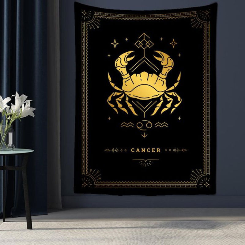 Binchi Outdoor Equipment Wandbehang mit Tarot-Motiven und Sternbildern in Schwarz-Weiß, Bohemian Stil, B/H: 95 x 70 cm - Bild 1