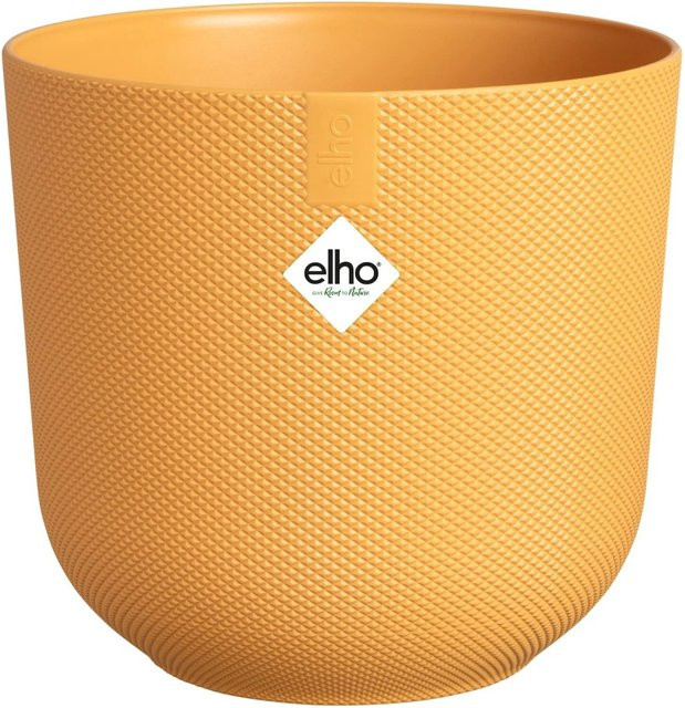 Elho Blumentopf Jazz in Warmem Gelb mit natürlichem Muster, Durchmesser: 18,9 cm, Höhe: 17,6 cm - Bild 1