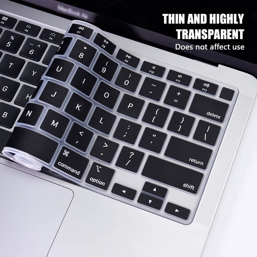 AKABEILA Silikon Tastaturabdeckung kompatibel mit MacBook Air 13.6 M4 und MacBook Pro 13 14 15 16 M3 M2 - Bild 2