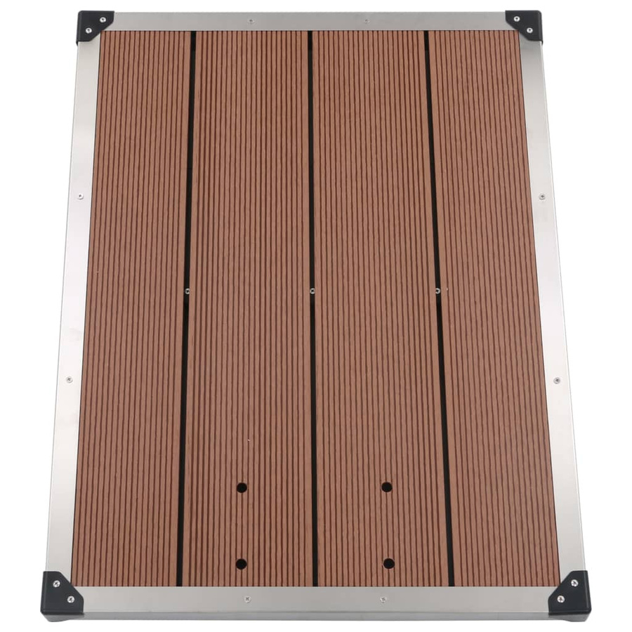 Gartenduschwanne VD Home Furnishing aus WPC und Edelstahl in Braun, B: 80 cm, T: 62 cm - Bild 5
