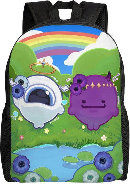 Wemmbu Eggchan Taxduo Rucksack mit Tasche in Multicolour für Schule und Arbeit als Laptop Daypack für Damen und Herren, One Size - Bild 1