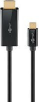 goobay USB-C auf HDMI Adapterkabel in Schwarz für 4K / 60Hz und Thunderbolt - Bild 1