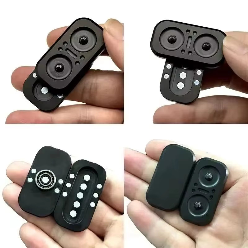 soulbao Metall-Eulen-Magnetschieber Fidget Rotator, manuelles EDC-Zappelspielzeug - Bild 3