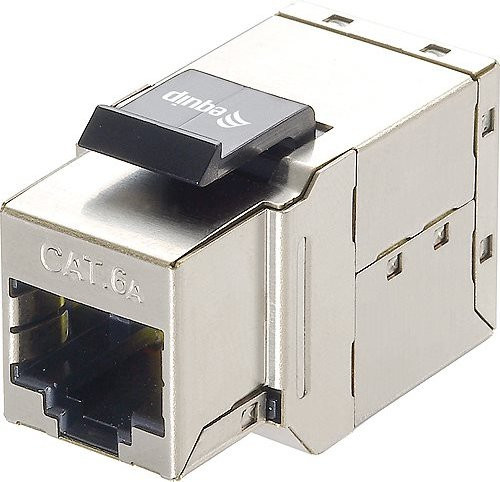 Equip Keystone Verbinder RJ45 Cat6A geschirmt in Silber, 8 Stück im Set - Bild 1