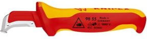 Knipex 98 55 Abmantelungsmesser mit Gleitschuh, isoliert, rot, Länge: 180 mm - Bild 1