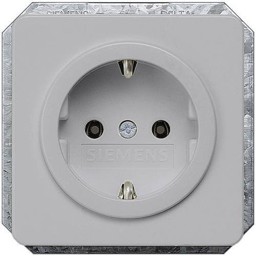 Siemens Steckdose Delta Schalterprogramm in Silber/Grau 5UB1467 - Bild 1