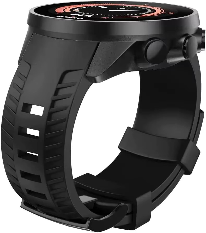 NUOTUO Uhrenarmband Silikon, 24 mm, Schwarz, Unisex - Bild 2