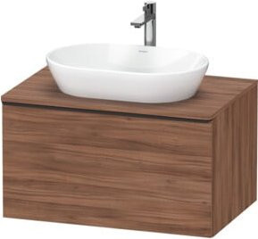 Duravit Waschtischunterschrank D-Neo wandhängend in Schwarz und Nussbaum matt, B/T/H: 80 x 55 x 45,9 cm - Bild 1