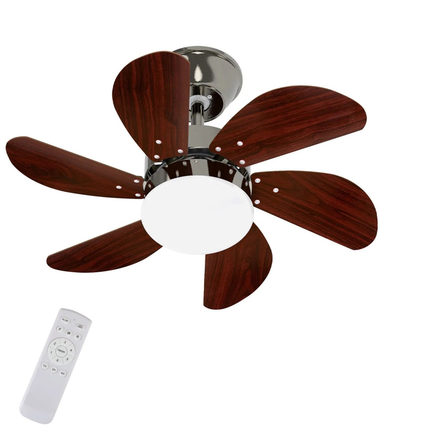 NETTLIFE Deckenventilator aus Metall mit LED-Licht, Fernbedienung und Timer, Silber, Durchmesser: 75 cm - Bild 2