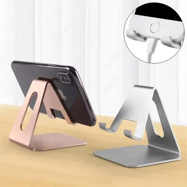 VIKEFON Desktop-Handyständer aus Metall, universelles Lazy Tablet Dock für Smartphones, iPhone, Xiaomi, iPad und Samsung Galaxy Tab, Live-Mount - Bild 1