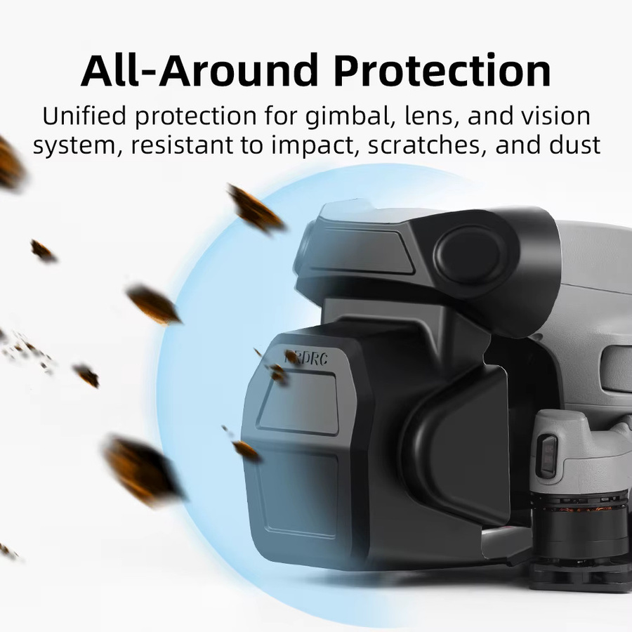 BRDRC Objektivdeckel für DJI Air 3S Drone Gimbal Lock Cover Kamera Schutzfolie in Schwarz - Bild 3