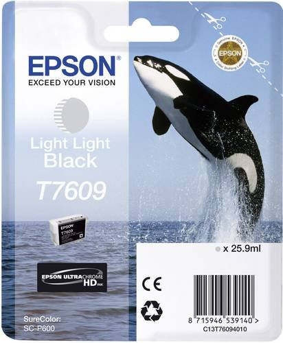 Epson Original T7609 Druckerpatrone Light Black für SureColor SC-P600 - Bild 1