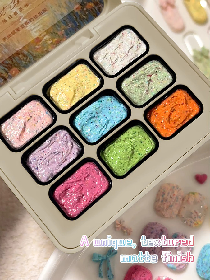 MORDDA Gel-Nagellack-Set Sunset Concert Oil Painting, 9 Farben - Bild 2