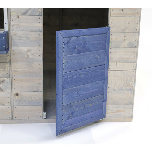 Wendi Toys Kinderspielhaus Delfin aus Holz mit Kaufladen-Fenster und Markisen, Blau/Natur - Bild 5