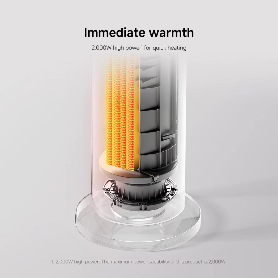 Xiaomi Heizlüfter in Weiß mit Thermostatischer Steuerung und Oszillationsfunktion - Bild 3
