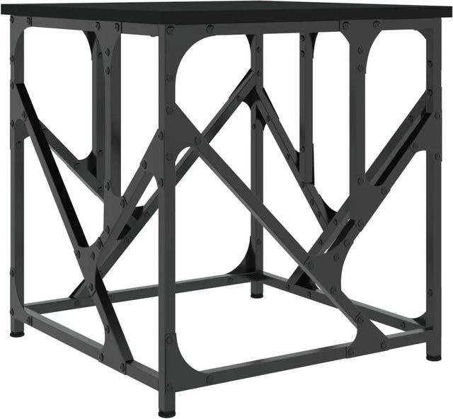 vidaXL Couchtisch in Schwarz im Industrial Design aus Holzwerkstoff, B/T/H: 45 x 45 x 47,5 cm - Bild 1