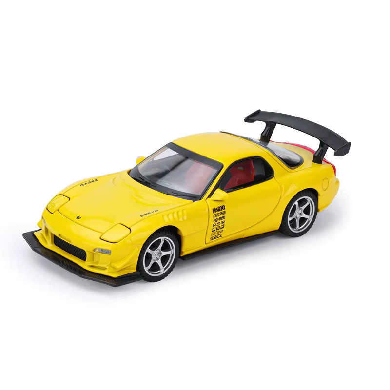 MAKEDA Mazda RX7 FD3S Super-Sportwagen Modell, 1:32, Metall, mit Sound und Licht - Bild 6