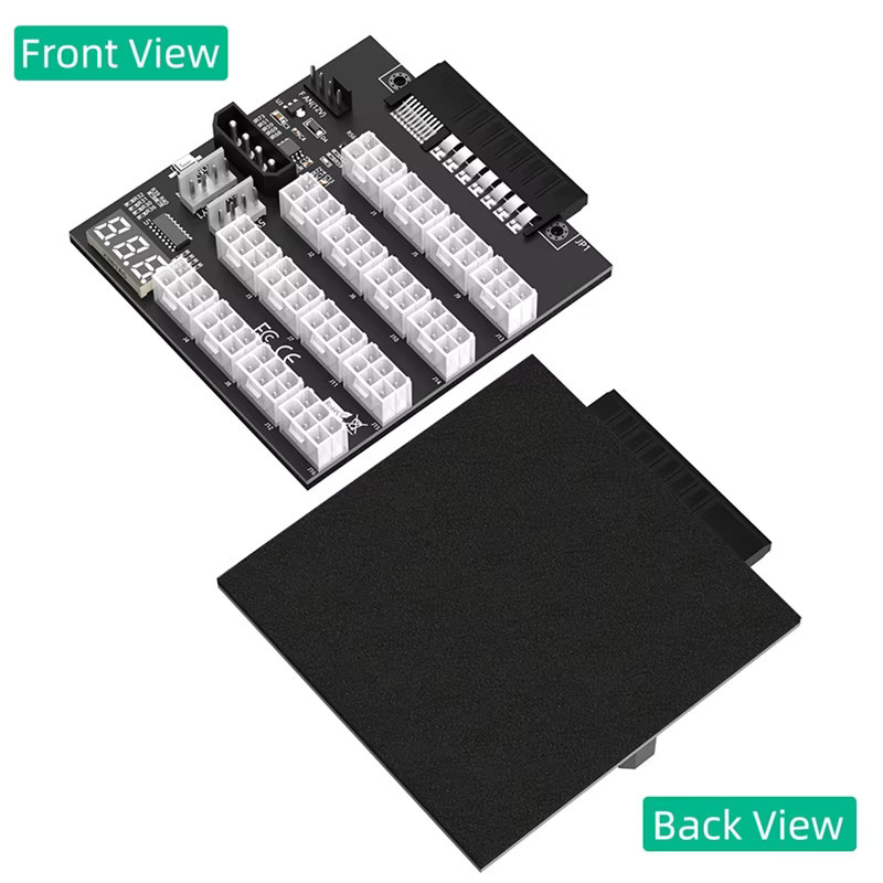 HP AY14 ATX 12X6pin Netzteil Breakout Board Adapter mit Flash LED in Schwarz für 733428-101 720620-B21 830272-B21 720478-B21 - Bild 2