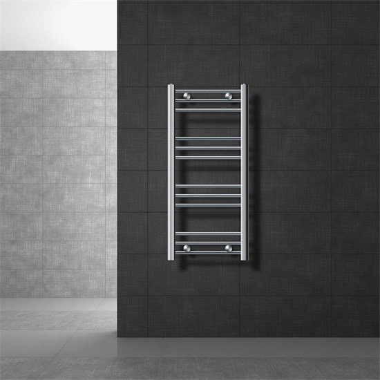 LuxeBath Elektrischer Badheizkörper mit Heizstab 600W und Digitalthermostat, Chrome, B/H: 40 x 80 cm - Bild 1