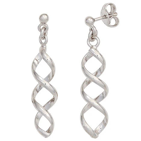 Colfem Ohrhänger Spirale, 925 Sterling Silber, rhodiniert - Bild 1