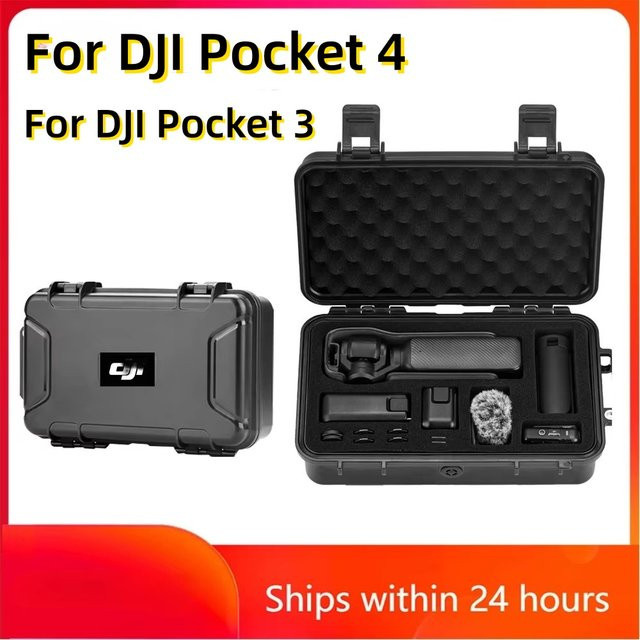 Wasserdichter Hartschalenkoffer für DJI Osmo Pocket 3 und DJI Pocket 4 in Schwarz - Bild 1