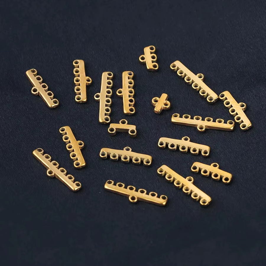 Aiovlo Edelstahl-Anschlüsse, Gold, 20 Stück - Bild 2