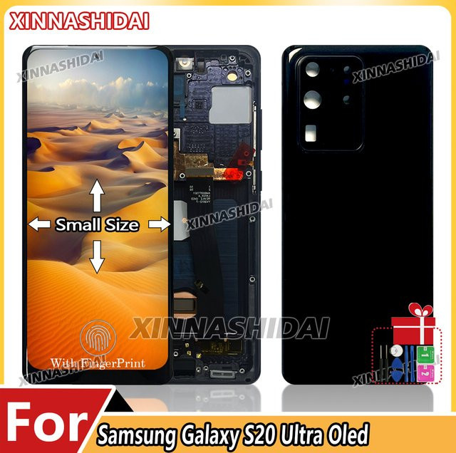 Samsung Galaxy S20 Ultra Ersatzdisplay mit OLED-Touchscreen und Rückseite in Schwarz oder Grau - Bild 1