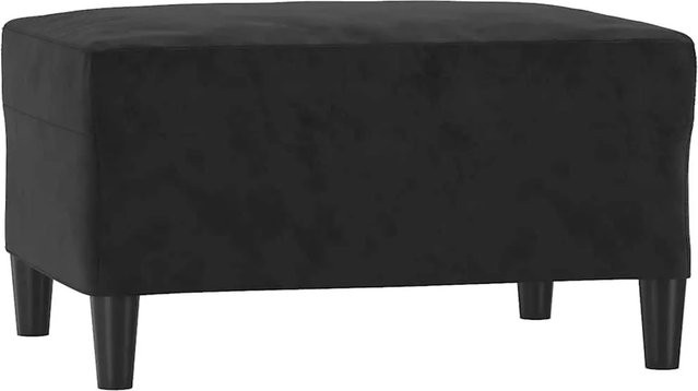 vidaXL Fußhocker aus Samt in Schwarz, B/T/H: 70 x 55 x 41 cm - Bild 1