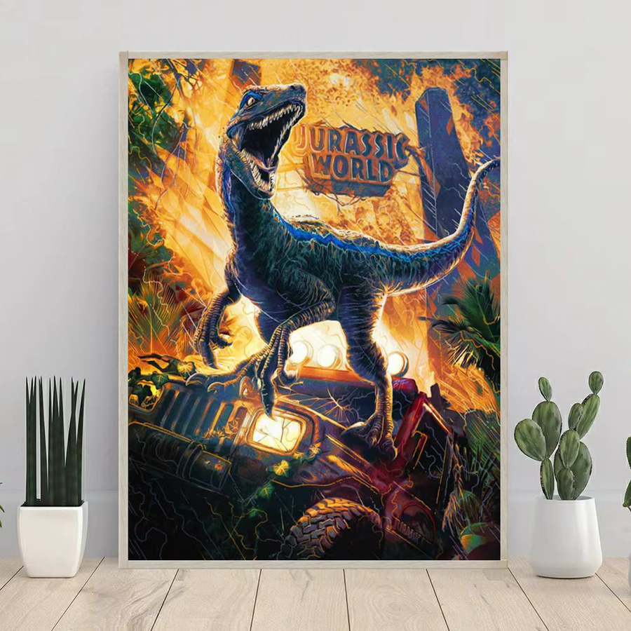 KAYOU Jurassic World Diamond Painting Kit Dinosaurier-Stickerei DIY-Mosaik in Multicolour, B/H: 30,0 x 20,0 cm - Bild 2