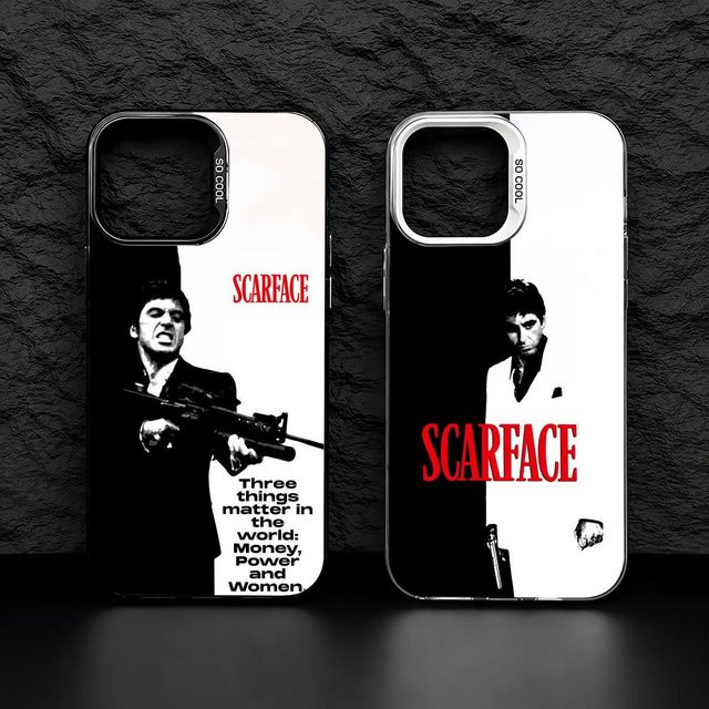 Scarface Handyhülle Aurora TPU-Hülle für iPhone 11 bis iPhone 17 Pro Max, stoßfest und schlank, mehrfarbig und pink - Bild 1