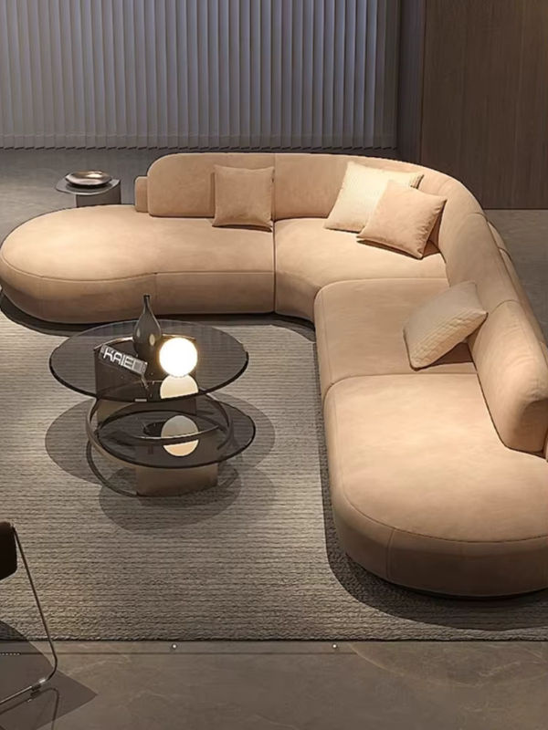 DUTRIEUX Ecksofa in U-Form aus Stoff in Beige mit passenden Kissen für dein Wohnzimmer - Bild 6