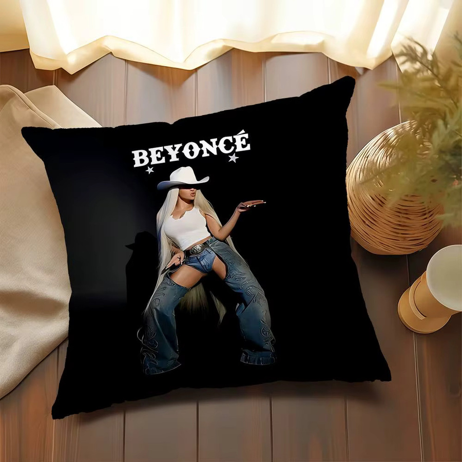 Personalisierter Kissenbezug B-Beyonce Cowboy Singer von Beast Kingdom in Schwarz, 30 x 30 cm - Bild 5