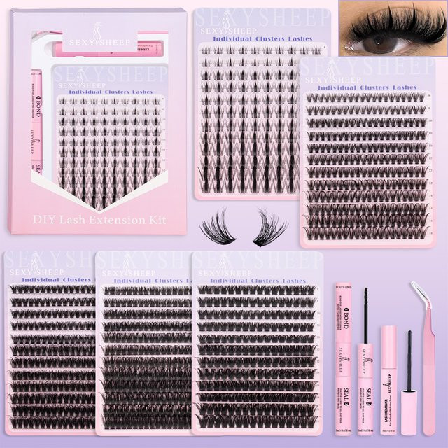 SEXYSHEEP DIY Wimpernverlängerungsset, 8–16 mm, Natürlich, Unisex - Bild 1