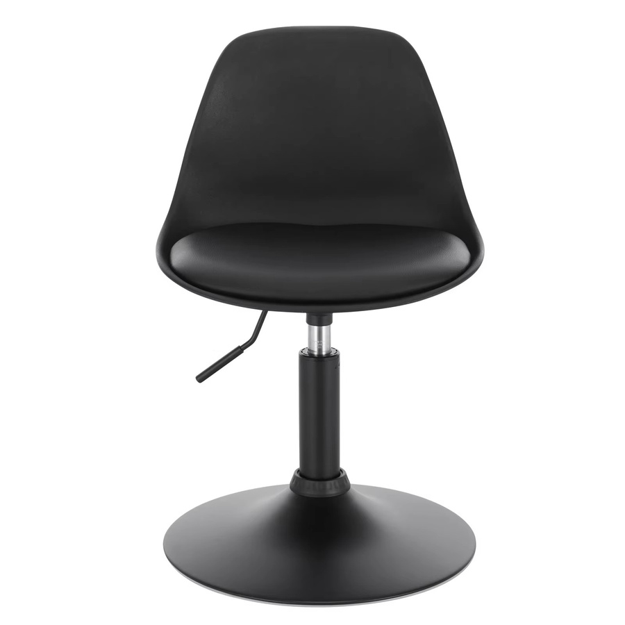 WOLTU Barhocker aus Kunstleder in Schwarz, verstellbarer Drehstuhl mit Rückenlehne für Küche, Esszimmer oder Büro - Bild 3