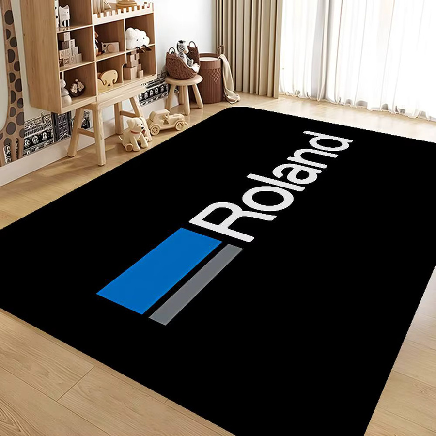 R-Rolands Bodenmatte Multiple Choice in Schwarz, rutschfester Teppich im modernen Retro-Design für Wohnzimmer und Küche - Bild 5